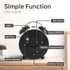 imageAnalog Alarm Clock 4 inch Super Silent Non Ticking Small Clock with Night Light Battery Operated Simple Design Old Fashioned Style Ideal Decor for Bedroom Bedside Desk Adult Kid Gift GreenBlack Bell