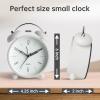 imageAnalog Alarm Clock 4 inch Super Silent Non Ticking Small Clock with Night Light Battery Operated Simple Design Old Fashioned Style Ideal Decor for Bedroom Bedside Desk Adult Kid Gift GreenWhite Bell