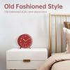 imageAnalog Alarm Clock 4 inch Super Silent Non Ticking Small Clock with Night Light Battery Operated Simple Design Old Fashioned Style Ideal Decor for Bedroom Bedside Desk Adult Kid Gift GreenRed  Gold