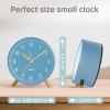 imageAnalog Alarm Clock 4 inch Super Silent Non Ticking Small Clock with Night Light Battery Operated Simple Design Old Fashioned Style Ideal Decor for Bedroom Bedside Desk Adult Kid Gift GreenSkublue  Gold