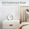 imageAnalog Alarm Clock 4 inch Super Silent Non Ticking Small Clock with Night Light Battery Operated Simple Design Old Fashioned Style Ideal Decor for Bedroom Bedside Desk Adult Kid Gift GreenGreen