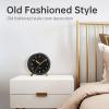 imageAnalog Alarm Clock 4 inch Super Silent Non Ticking Small Clock with Night Light Battery Operated Simple Design Old Fashioned Style Ideal Decor for Bedroom Bedside Desk Adult Kid Gift GreenBlack  Gold
