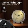 imageAnalog Alarm Clock 4 inch Super Silent Non Ticking Small Clock with Night Light Battery Operated Simple Design Old Fashioned Style Ideal Decor for Bedroom Bedside Desk Adult Kid Gift GreenWhite