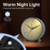 imageAnalog Alarm Clock 4 inch Super Silent Non Ticking Small Clock with Night Light Battery Operated Simple Design Old Fashioned Style Ideal Decor for Bedroom Bedside Desk Adult Kid Gift GreenSkyblue