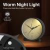 imageAnalog Alarm Clock 4 inch Super Silent Non Ticking Small Clock with Night Light Battery Operated Simple Design Old Fashioned Style Ideal Decor for Bedroom Bedside Desk Adult Kid Gift GreenBlack