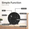imageAnalog Alarm Clock 4 inch Super Silent Non Ticking Small Clock with Night Light Battery Operated Simple Design Old Fashioned Style Ideal Decor for Bedroom Bedside Desk Adult Kid Gift GreenBlack