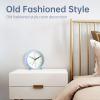 imageAnalog Alarm Clock 4 inch Super Silent Non Ticking Small Clock with Night Light Battery Operated Simple Design Old Fashioned Style Ideal Decor for Bedroom Bedside Desk Adult Kid Gift GreenSkyblue
