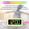imageColorful Nightlight LED Digital Alarm Clock with Super Loud Dual alarm Weekday mode Snooze Dimmer USB Charging Port for Livingroom Bedroom Bedside Heavy Sleeper Adult Kid Teens gift BlackSilver