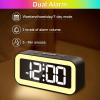 imageColorful Nightlight LED Digital Alarm Clock with Super Loud Dual alarm Weekday mode Snooze Dimmer USB Charging Port for Livingroom Bedroom Bedside Heavy Sleeper Adult Kid Teens gift BlackBlack