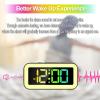 imageColorful Nightlight LED Digital Alarm Clock with Super Loud Dual alarm Weekday mode Snooze Dimmer USB Charging Port for Livingroom Bedroom Bedside Heavy Sleeper Adult Kid Teens gift BlackBlack