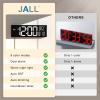 imageJALL 30quot Large Digital Wall Mount Clock with Remote Control Alarm Big LED Countdown Auto DST Temperature for Living Room Classroom Desk Xmas Birthday Gift for Senior Men Women Mom Dad BlueWhite