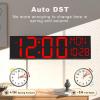 imageJALL 30quot Large Digital Wall Mount Clock with Remote Control Alarm Big LED Countdown Auto DST Temperature for Living Room Classroom Desk Xmas Birthday Gift for Senior Men Women Mom Dad BlueRed