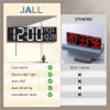 imageJALL 30quot Large Digital Wall Mount Clock with Remote Control Alarm Big LED Countdown Auto DST Temperature for Living Room Classroom Desk Xmas Birthday Gift for Senior Men Women Mom Dad BlueWhite