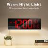imageJALL 30quot Large Digital Wall Mount Clock with Remote Control Alarm Big LED Countdown Auto DST Temperature for Living Room Classroom Desk Xmas Birthday Gift for Senior Men Women Mom Dad BlueRed
