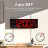 imageJALL 30quot Large Digital Wall Mount Clock with Remote Control Alarm Big LED Countdown Auto DST Temperature for Living Room Classroom Desk Xmas Birthday Gift for Senior Men Women Mom Dad BlueRed
