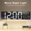imageJALL 30quot Large Digital Wall Mount Clock with Remote Control Alarm Big LED Countdown Auto DST Temperature for Living Room Classroom Desk Xmas Birthday Gift for Senior Men Women Mom Dad BlueWhite
