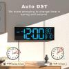 imageJALL 30quot Large Digital Wall Mount Clock with Remote Control Alarm Big LED Countdown Auto DST Temperature for Living Room Classroom Desk Xmas Birthday Gift for Senior Men Women Mom Dad BlueBlue