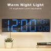 imageJALL 30quot Large Digital Wall Mount Clock with Remote Control Alarm Big LED Countdown Auto DST Temperature for Living Room Classroom Desk Xmas Birthday Gift for Senior Men Women Mom Dad BlueBlue