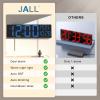 imageJALL 30quot Large Digital Wall Mount Clock with Remote Control Alarm Big LED Countdown Auto DST Temperature for Living Room Classroom Desk Xmas Birthday Gift for Senior Men Women Mom Dad BlueBlue