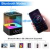 imageJALL Night Light Bluetooth Speaker 2023 Upgraded Multi Colorful Changing Bedside Lamp Alarm Clock Best Birthday Ideas for 10 11 12 13 14 Year Old Teenage Boy Girl WhiteBlack