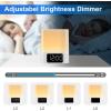 imageJALL Night Light Bluetooth Speaker 2023 Upgraded Multi Colorful Changing Bedside Lamp Alarm Clock Best Birthday Ideas for 10 11 12 13 14 Year Old Teenage Boy Girl WhiteWhite