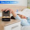 imageJALL Night Light Bluetooth Speaker 2023 Upgraded Multi Colorful Changing Bedside Lamp Alarm Clock Best Birthday Ideas for 10 11 12 13 14 Year Old Teenage Boy Girl WhiteBlack