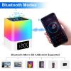 imageJALL Night Light Bluetooth Speaker 2023 Upgraded Multi Colorful Changing Bedside Lamp Alarm Clock Best Birthday Ideas for 10 11 12 13 14 Year Old Teenage Boy Girl WhiteWhite
