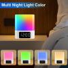 imageJALL Night Light Bluetooth Speaker 2023 Upgraded Multi Colorful Changing Bedside Lamp Alarm Clock Best Birthday Ideas for 10 11 12 13 14 Year Old Teenage Boy Girl WhiteWhite