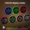 imageJALL 10quot Large Digital Wall Clock with Seconds Alarm Countdown Timer Big LED Display RGB Color DST Temperature Mounted for Bedroom Living Room Office Classroom Gym Xmas Birthday Gift RGBBlue
