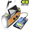 imageUpgraded Emergency Weather Radio Hand Crank 4000mAH Portable Solar Charging with AMFMNOAA 3 LED Flashlights Motion Sensor Reading Lamp SOS Alarm Rechargeable OrangeOrange