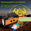 imageUpgraded Emergency Weather Radio Hand Crank 4000mAH Portable Solar Charging with AMFMNOAA 3 LED Flashlights Motion Sensor Reading Lamp SOS Alarm Rechargeable OrangeOrange