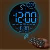 imageJALL 10quot Large Digital Wall Clock with Seconds Alarm Countdown Timer Big LED Display RGB Color DST Temperature Mounted for Bedroom Living Room Office Classroom Gym Xmas Birthday Gift RGBBlue