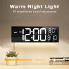 imageJALL 13quot Large Digital Wall Mount Clock Count Down Timer Alarm Big LED DST Temperature for Living Room Classroom Desk Xmas Birthday Gift for Senior Mom Dad White