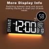 imageJALL 13quot Large Digital Wall Mount Clock Count Down Timer Alarm Big LED DST Temperature for Living Room Classroom Desk Xmas Birthday Gift for Senior Mom Dad White