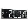 imageJALL 13quot Large Digital Wall Mount Clock Count Down Timer Alarm Big LED DST Temperature for Living Room Classroom Desk Xmas Birthday Gift for Senior Mom Dad White