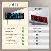 imageJALL 16quot Large Digital Wall Mount Clock Count Down Timer Alarm Big LED RGB Color DST Temperature for Living Room Classroom Desk Xmas Birthday Gift for Senior Mom Dad Blue White 16 inchesBlue White