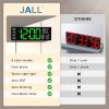 imageJALL 16quot Large Digital Wall Mount Clock Count Down Timer Alarm Big LED RGB Color DST Temperature for Living Room Classroom Desk Xmas Birthday Gift for Senior Mom Dad Blue White 16 inchesGreen White