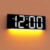 imageJALL 12 Large Digital Wall Clock Big LED Number Dispaly RGB Colors DST Night Light for Classroom Living Room Bedroom Mounted Birthday Xmas Gift for Senior Mem Womem White Font 12 inchesWhite Font