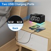 image:imageJALL Digital Alarm Clock with FM Radio for Bedroom 8 Colors Night Light with Charging Port Sleep Sound Machines with Timer Dual Alarm White with White FontBlack With White Font