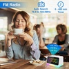 image:imageJALL Digital Alarm Clock with FM Radio for Bedroom 8 Colors Night Light with Charging Port Sleep Sound Machines with Timer Dual Alarm White with White FontWhite With Rgb Font