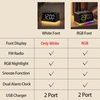 image:imageJALL Digital Alarm Clock with FM Radio for Bedroom 8 Colors Night Light with Charging Port Sleep Sound Machines with Timer Dual Alarm White with White FontBlack With Rgb Font