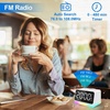 image:imageJALL Digital Alarm Clock with FM Radio for Bedroom 8 Colors Night Light with Charging Port Sleep Sound Machines with Timer Dual Alarm White with White FontWhite With White Font
