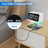 image:imageJALL Digital Alarm Clock with FM Radio for Bedroom 8 Colors Night Light with Charging Port Sleep Sound Machines with Timer Dual Alarm White with White FontWhite With White Font