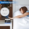 image:imageJALL Digital Alarm Clock with FM Radio for Bedroom 8 Colors Night Light with Charging Port Sleep Sound Machines with Timer Dual Alarm White with White FontWhite With White Font