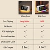 image:imageJALL Digital Alarm Clock with FM Radio for Bedroom 8 Colors Night Light with Charging Port Sleep Sound Machines with Timer Dual Alarm White with White FontWhite With Rgb Font