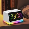 image:imageJALL Digital Alarm Clock with FM Radio for Bedroom 8 Colors Night Light with Charging Port Sleep Sound Machines with Timer Dual Alarm White with White FontWhite With Rgb Font