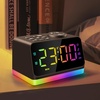 image:imageJALL Digital Alarm Clock with FM Radio for Bedroom 8 Colors Night Light with Charging Port Sleep Sound Machines with Timer Dual Alarm White with White FontBlack With Rgb Font