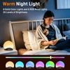 image:imageJALL Full Screen Dimmer Sunrise Alarm Clocks for Bedrooms Wake Up Light with FM Radio 25 White Noise Sleep Sounds Bluetooth Speaker Dual Alarms Bedside Clock for Heavy SleepersBlackwhite