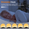 image:imageJALL Full Screen Dimmer Sunrise Alarm Clocks for Bedrooms Wake Up Light with FM Radio 25 White Noise Sleep Sounds Bluetooth Speaker Dual Alarms Bedside Clock for Heavy SleepersBlackwhite