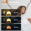 image:imageJALL Full Screen Dimmer Sunrise Alarm Clocks for Bedrooms Wake Up Light with FM Radio 25 White Noise Sleep Sounds Bluetooth Speaker Dual Alarms Bedside Clock for Heavy SleepersBlackwhite
